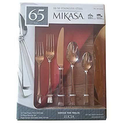65 Piece 18/10 Stainless Steel Dining Set J49265