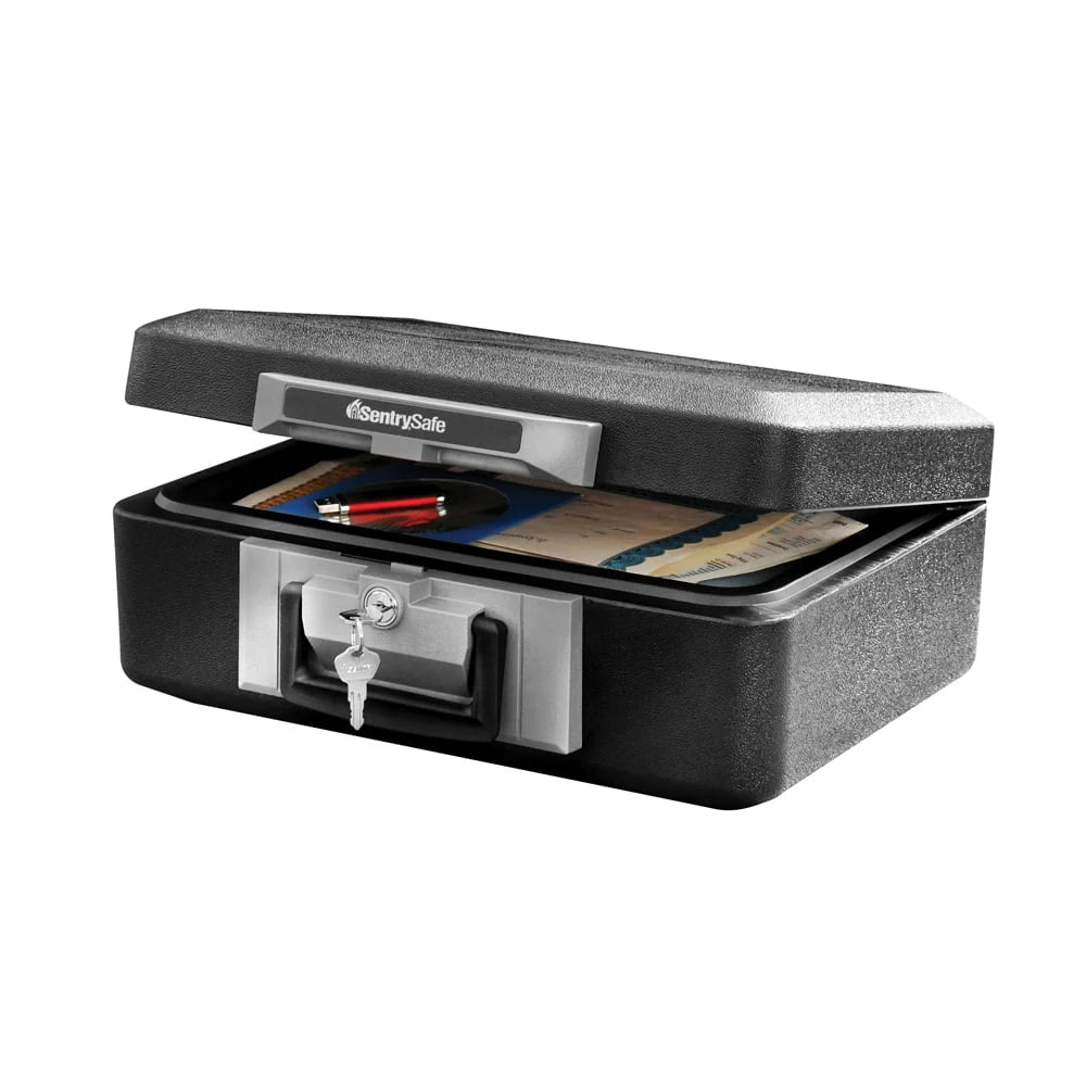 Fire-Resistant Box Safe with Key Lock 0.25 cu. ft., Black K3612