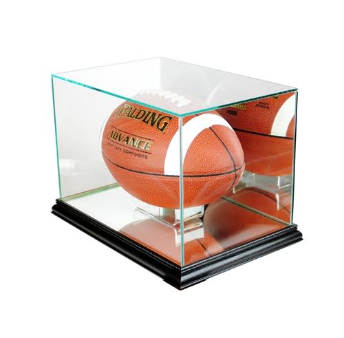 Black Football Glass Display Case C1570