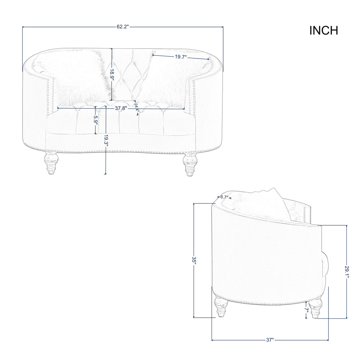 2 Piece Living Room Set B37469