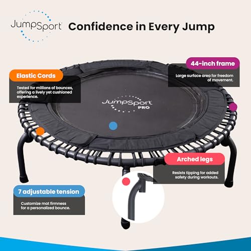 44 Inch Folding Fitness Trampoline with Arched Legs H3997