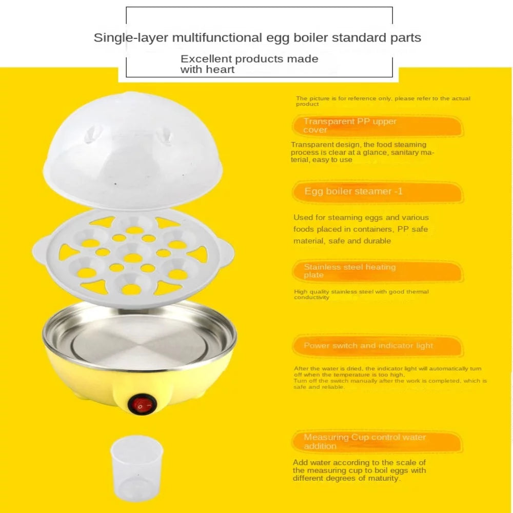 7 Eggs Auto-Off Egg Cooker Egg Steamer A20819