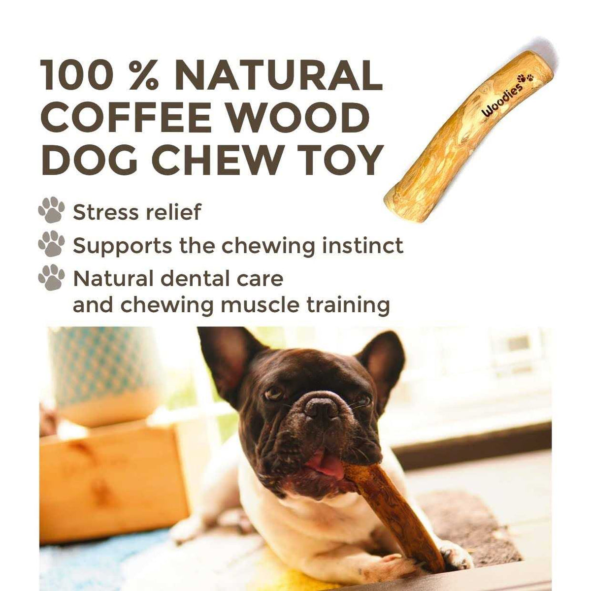 Dog Chew Toys Coffee Wood C29546