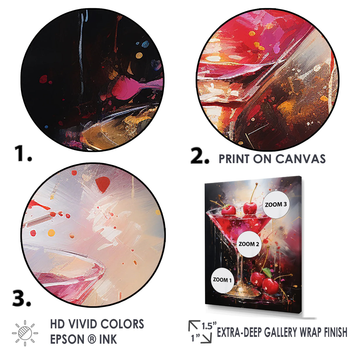 Cocktails Canvas Wall Art C3820