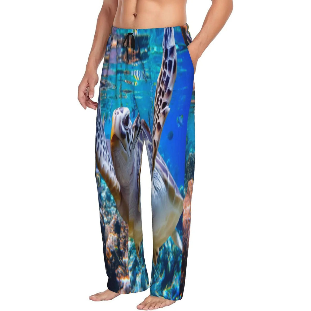 Men'S Pajama Pants Drawstring And Pockets I1590