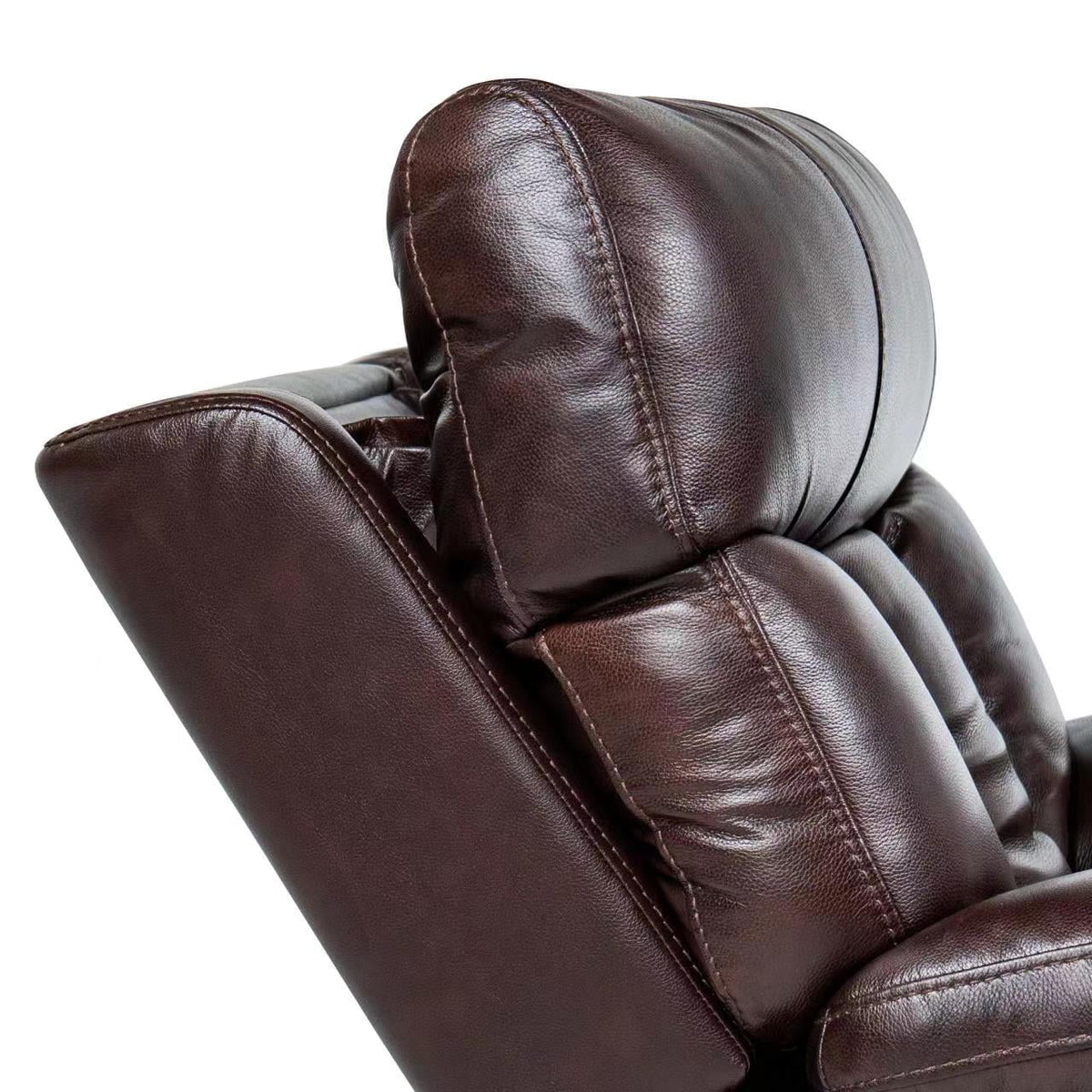 Chocolate Brown Leather Power Recliner with Power Headrest X976382