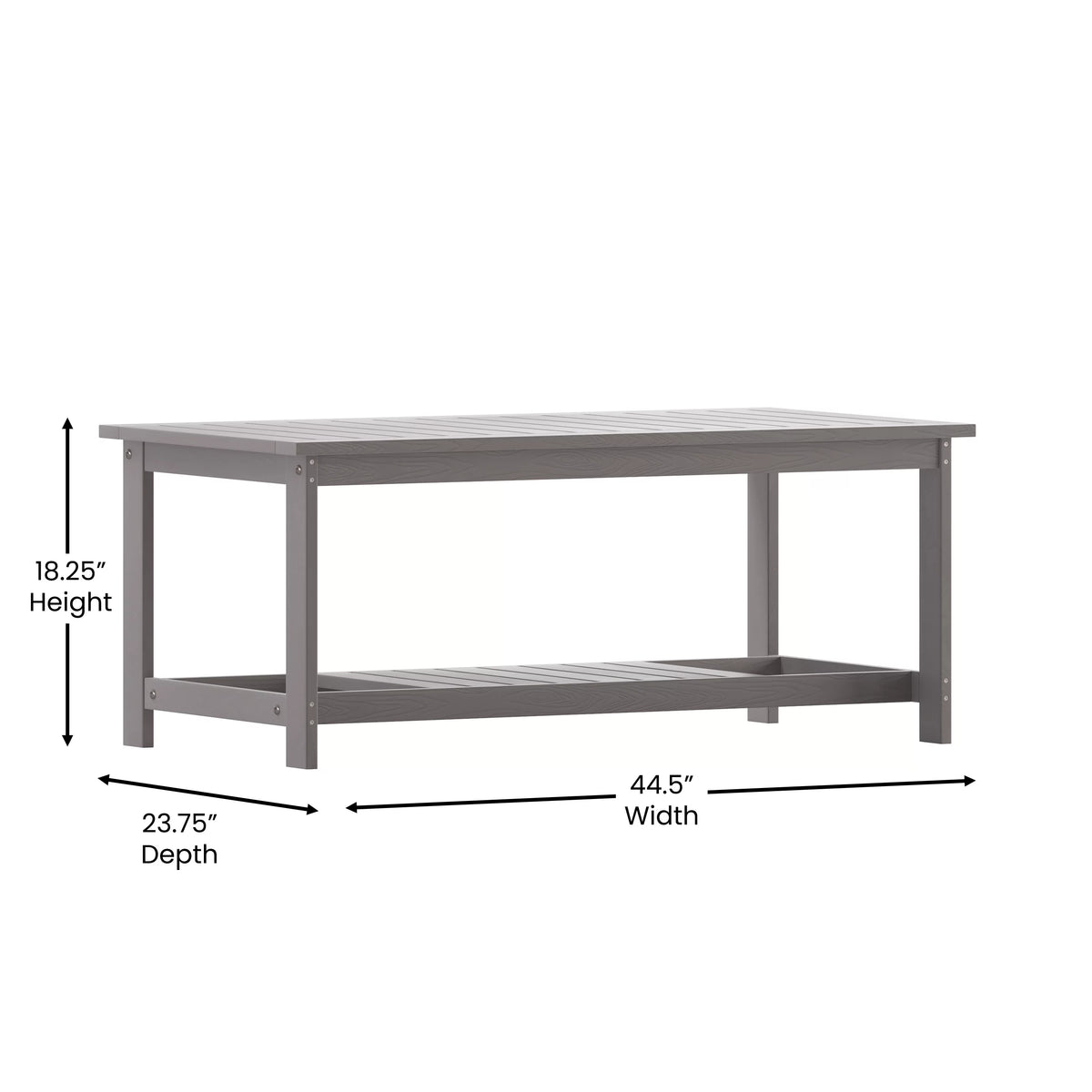 Gray Two Tiered Adirondack Coffee Table V8695