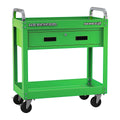 30 in. Green Service Cart with Drawer H1475