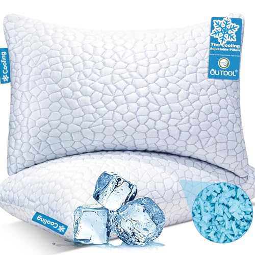 Shredded Memory Foam Cooling Pillows King Size 2 Pack O8209