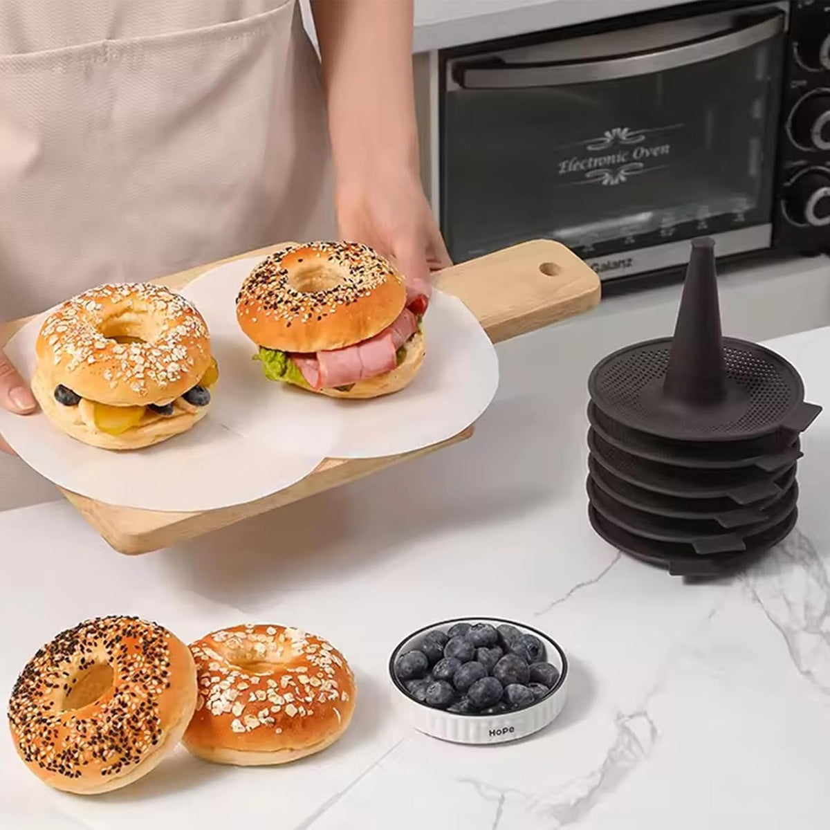 6 Pcs Silicone Donut Mold for Baking S6331