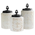 3-Piece White Canister Set A355453