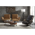 Coffee Table Aluminum & Cocoa Top Grain Leather K94157