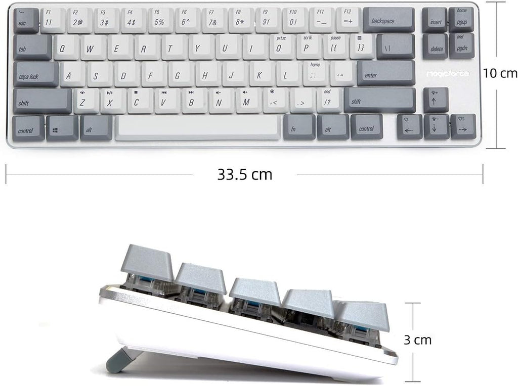 68 Keys Wired Mechanical Keyboard with Gateron Brown Switch PBT Keycaps J911