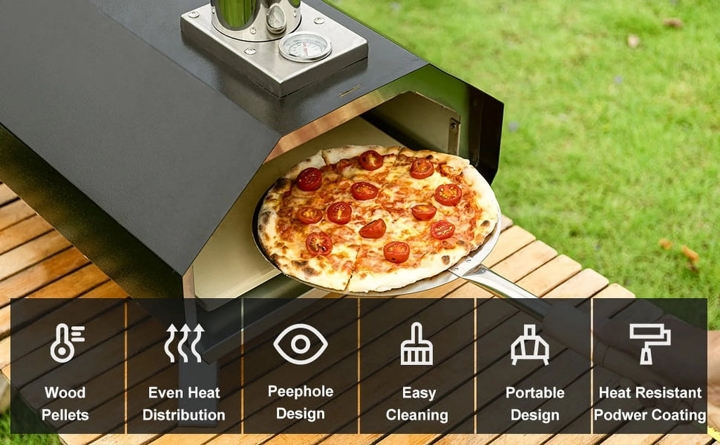13 Multi-Fuel Pellet Fired Pizza Oven with Pizza Stone H522111
