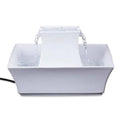 Ceramic Dog and Cat Water Fountain White 70 oz I125