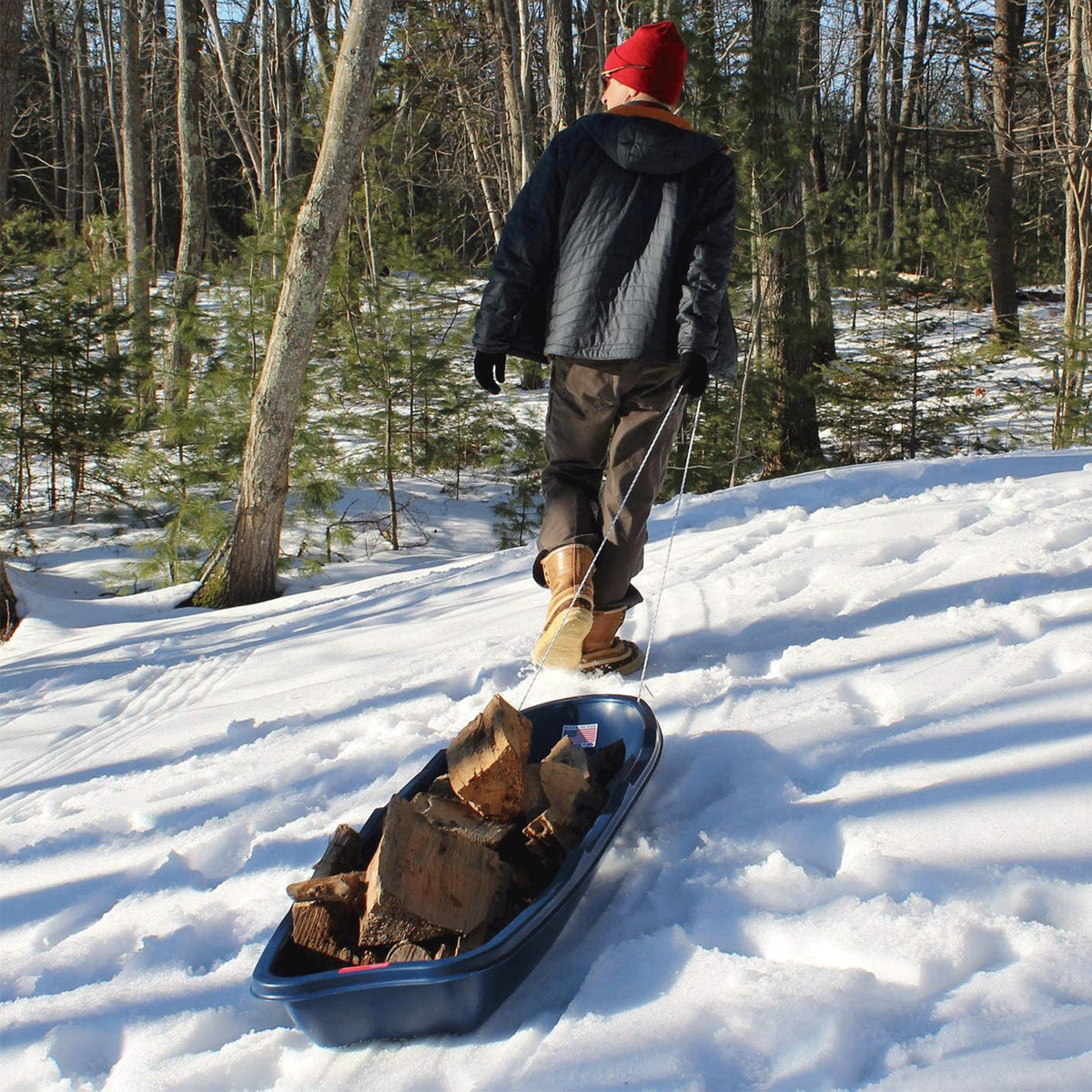 Winter Trek 66" Utility Snow Sled with Tow Rope J700529