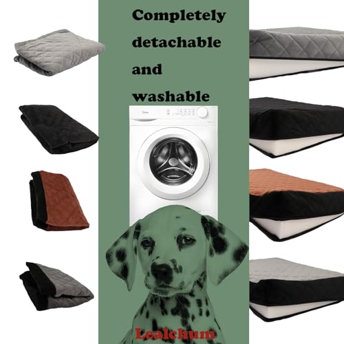 Large Dog Car Seat with Memory Foam Cushion and Storage Pockets (Black) I581
