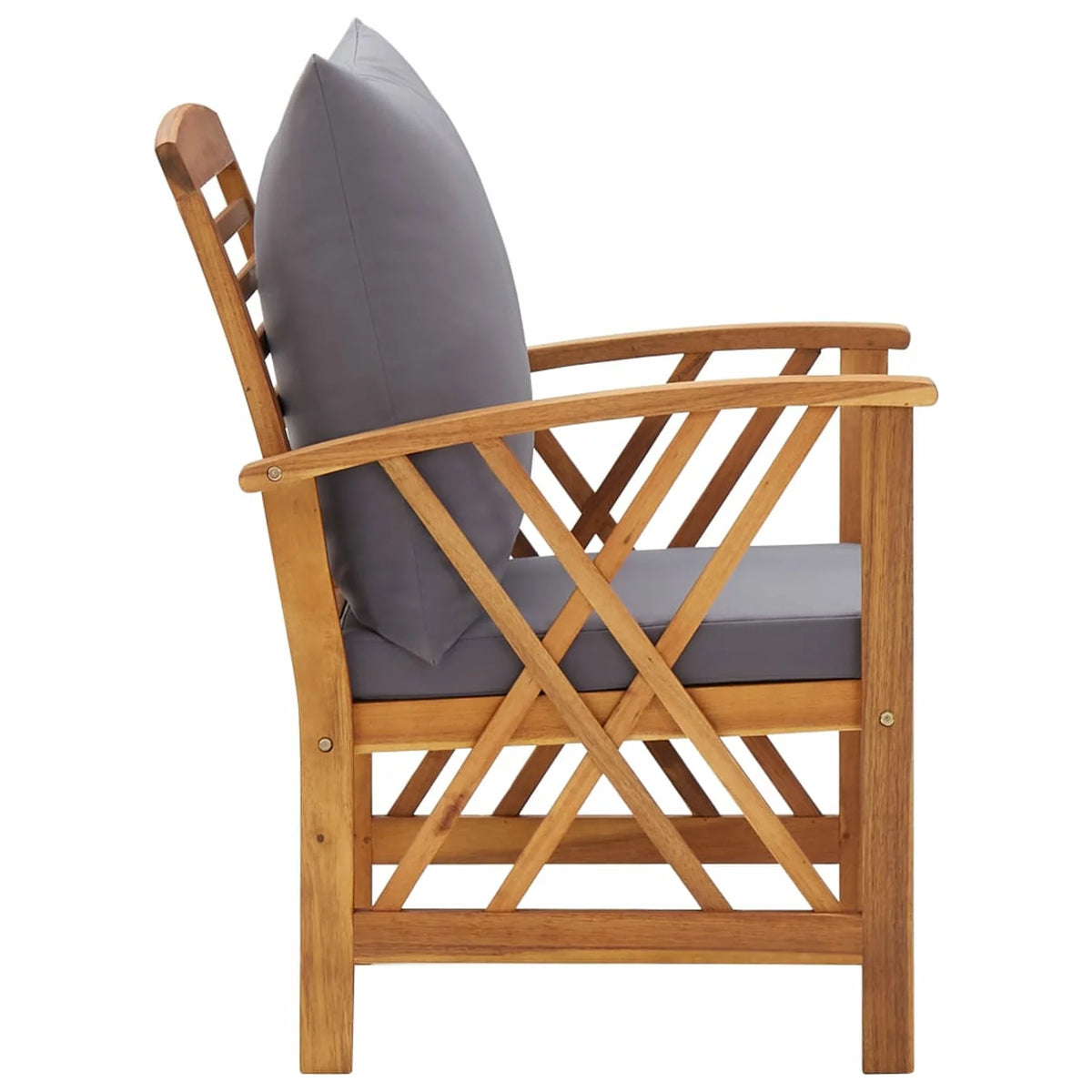 5 Piece Acacia Wood Garden Set with Cushions P53116