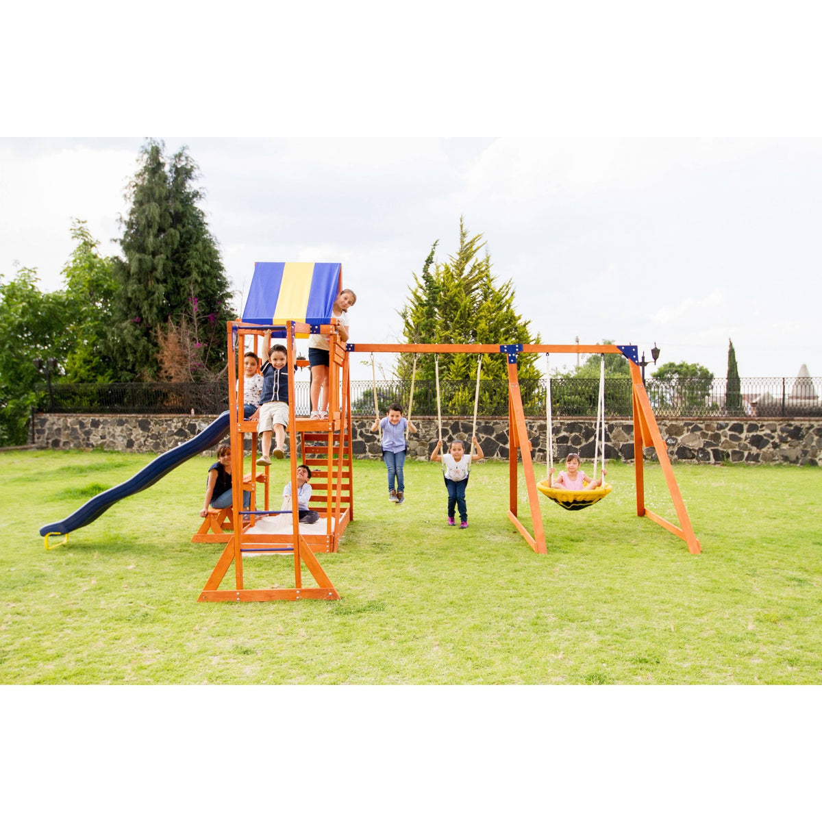 Wooden Swing Set B7086
