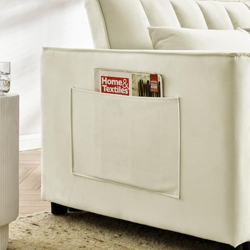 Black Velvet Convertible Sleeper Sofa Bed Z899488
