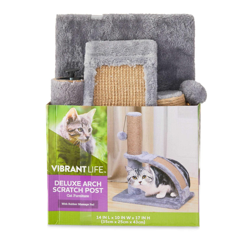 Jute Cat Scratching Post with Arch Rubber Massager X499