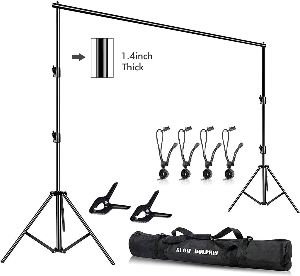 12ft x 10ft Heavy Duty Adjustable Photography Backdrop Stand Kit with Carry Bag P63035