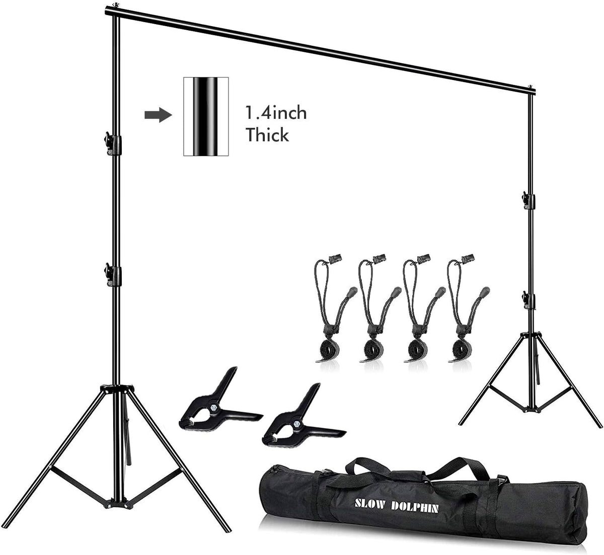 12ft x 10ft Heavy Duty Adjustable Photography Backdrop Stand Kit with Carry Bag P63035
