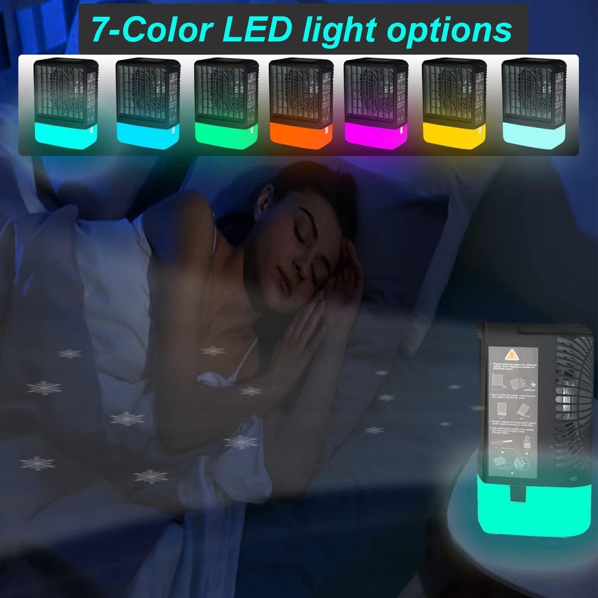Portable Air Cooler Fan with 4000mAh Battery and Remote K66983