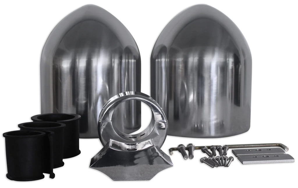 Dual 6.5" 150 Watt Silver Marine Boat Wakeboard Tower Speakers N324834