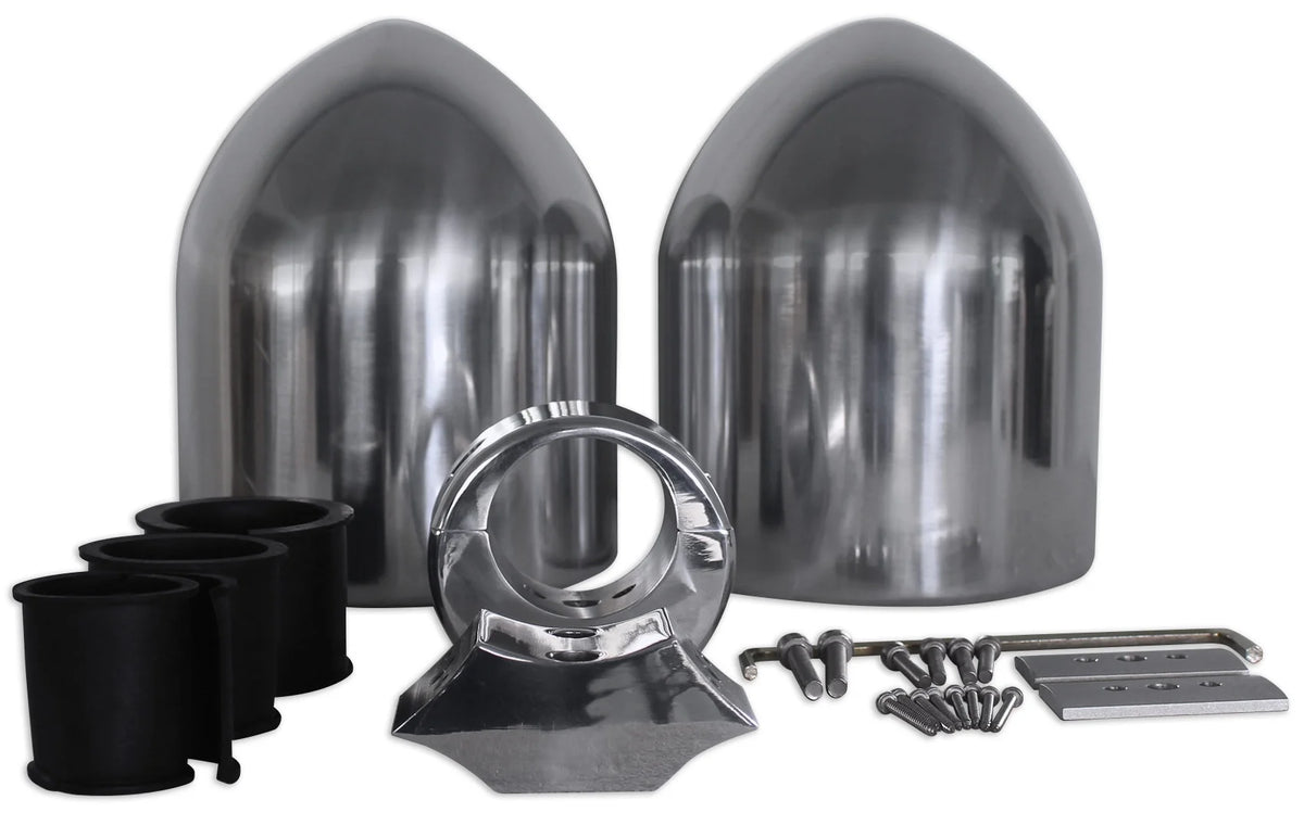 Dual 6.5" 150 Watt Silver Marine Boat Wakeboard Tower Speakers N324834