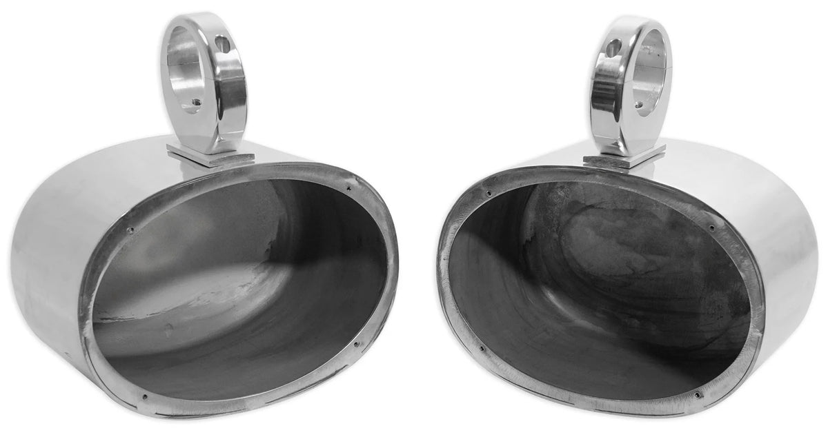 Polished Silver Aluminum Wakeboard Tower Speaker Enclosures T135572