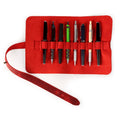 Genuine Leather Pen and Pencil Roll Case T8616