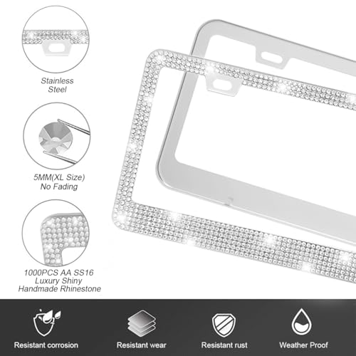 27PCS Bling Car Accessories Set with Reinestone Crystal Steering Wheel Cover X6119