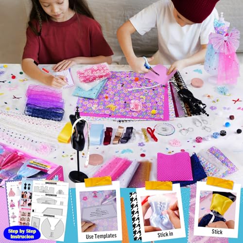 800+Pcs Fashion Designer Kit with 6 Mannequins Sewing Kit D607