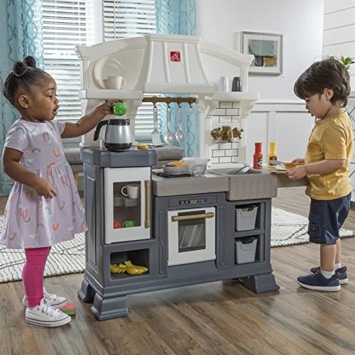 20+ Piece White Blue Gray Play Kitchen Set F426