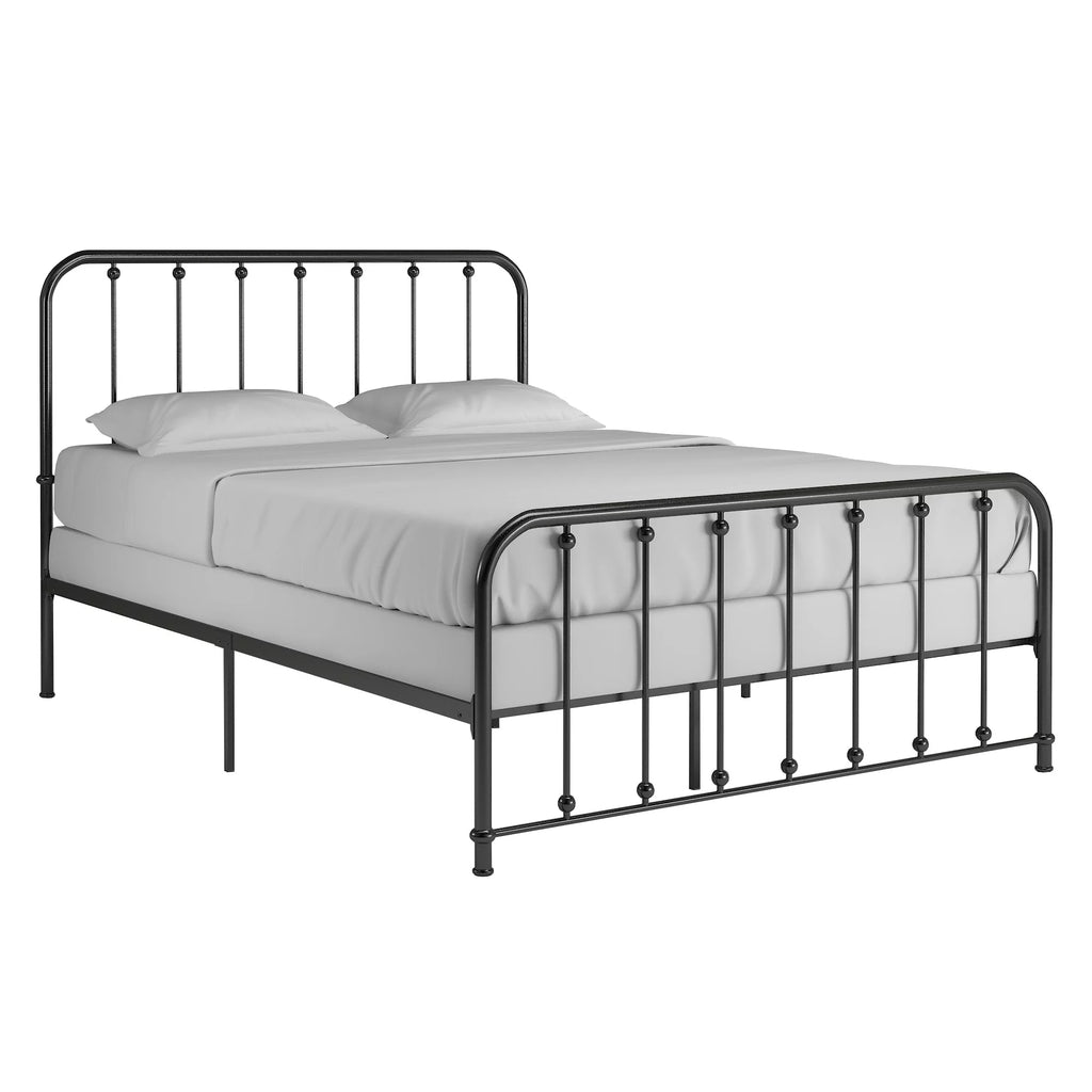 White Metal Platform Full Bed H793
