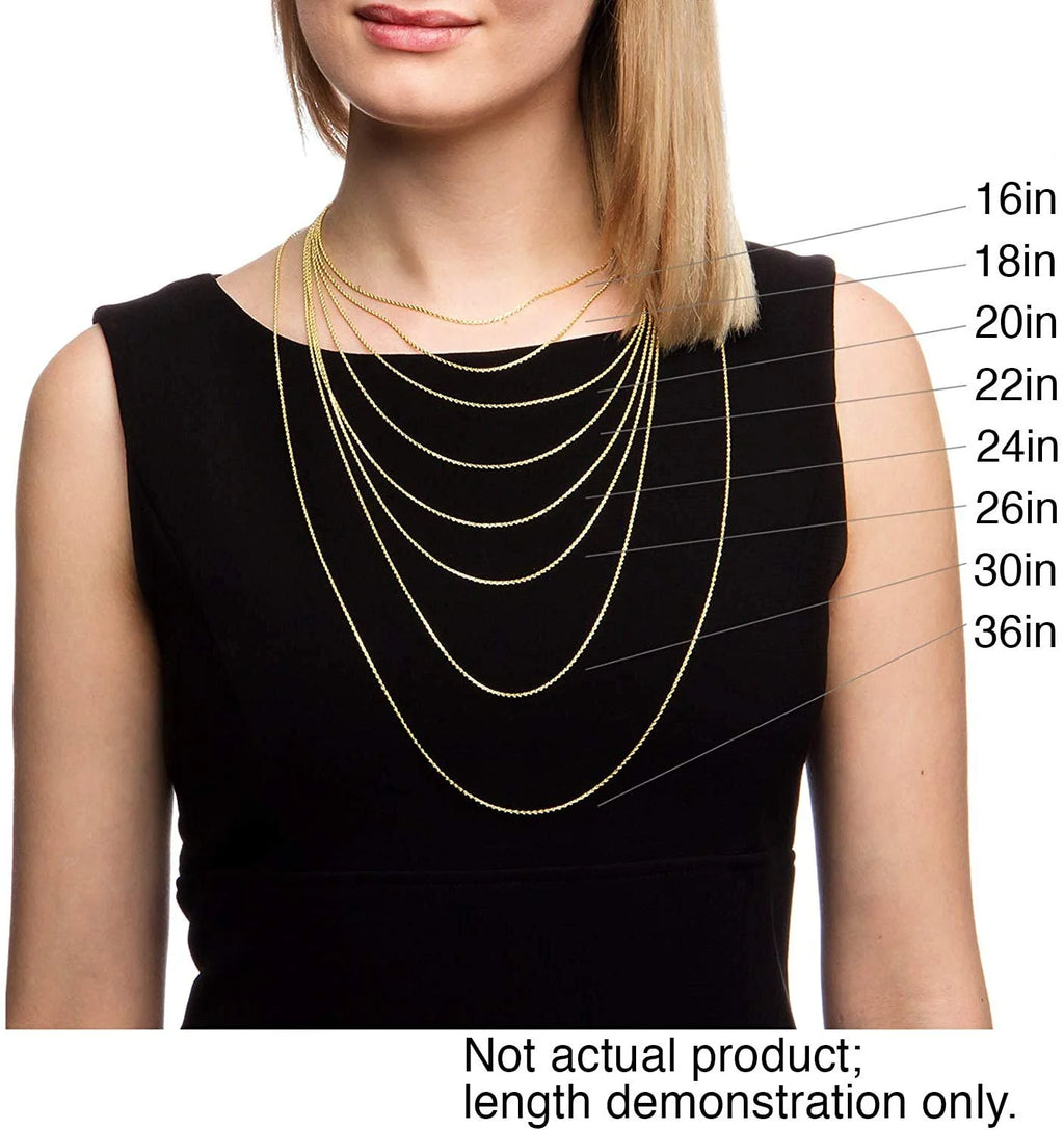14K White Gold 3.5mm Solid Cuban Chain Necklace J727995
