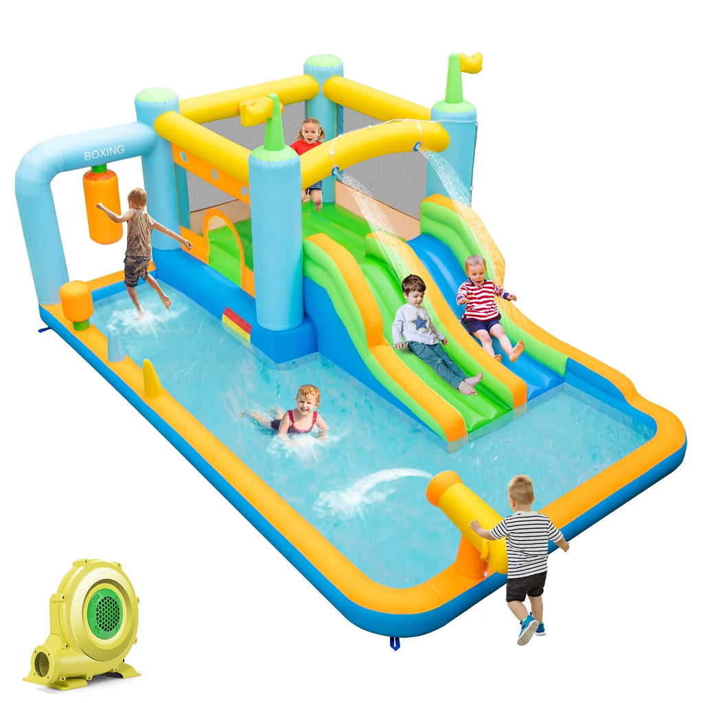 Inflatable Water Slide Park with Double Slides Splash Pool N275034