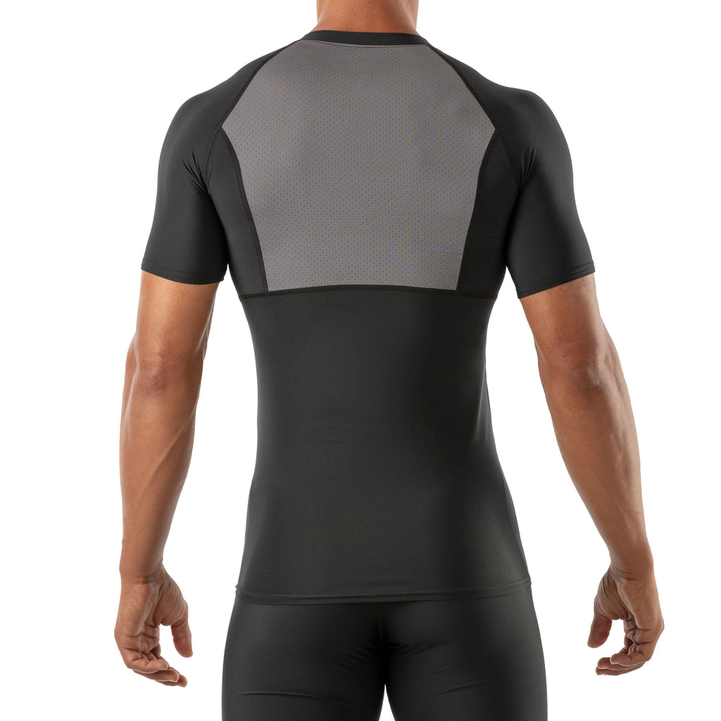 Black Short Sleeves Compression Shirt D482094