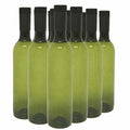 Green 750ml Plastic Wine Bottles with Screw Caps - Pack of 12 Q957224