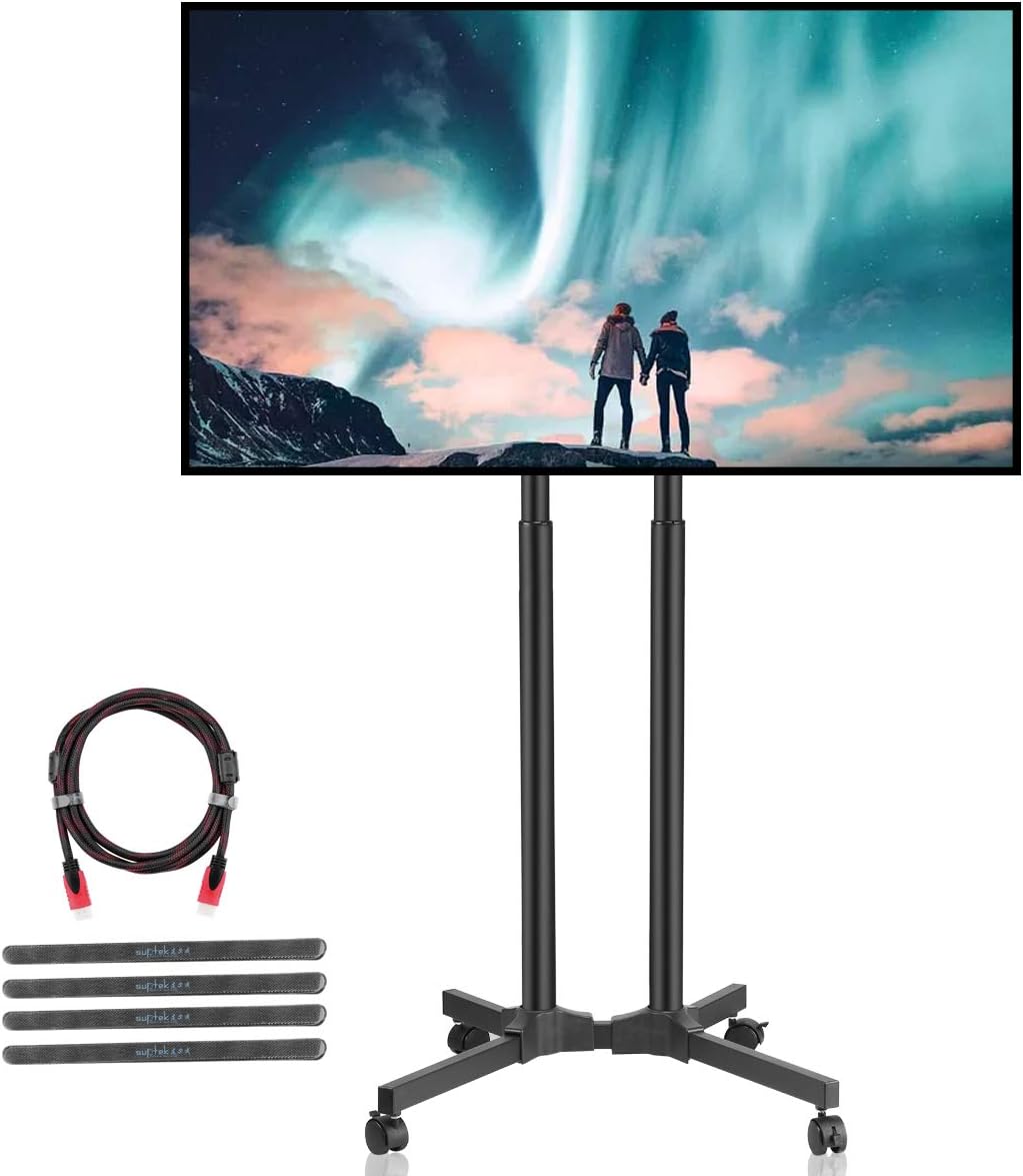Rolling TV Stand Mount Cart with Wheels for 32-70 inch TVs S233318