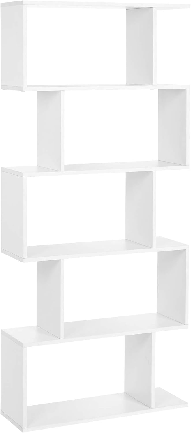 Rustic Brown 5-Tier Wooden Bookcase O495