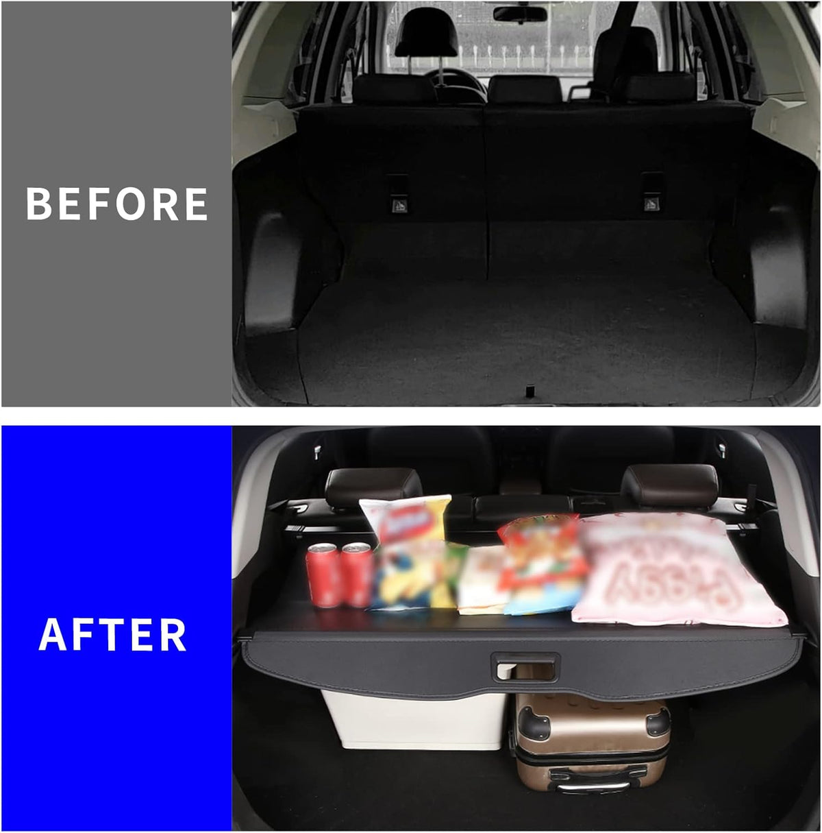 Black Retractable Cargo Cover for Subaru Forester C54406