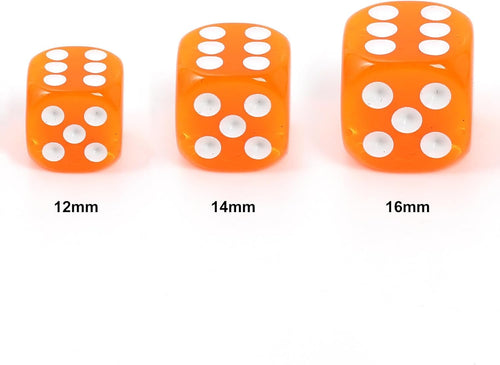 100Pcs Colored Dice Set Standard 16mm Game Dice Bulk with Black Drawstring Storage Bag E8215