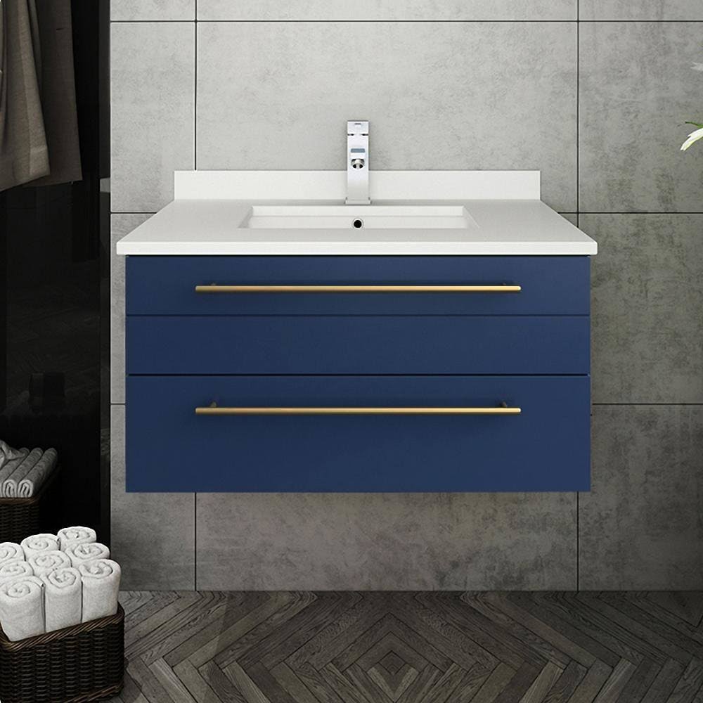 Espresso Wall Hung Undermount Bathroom Cabinet A8357