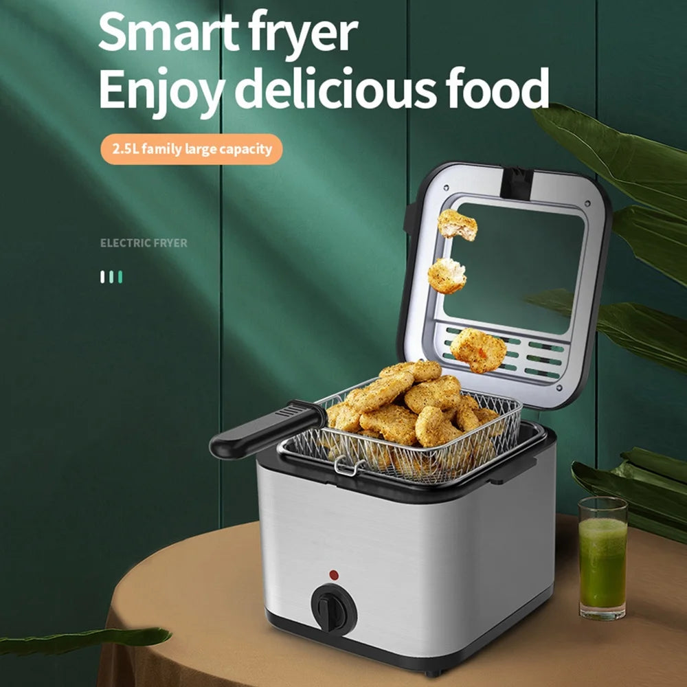 2.5L 1000W Stainless Steel Electric Fryer Y705267