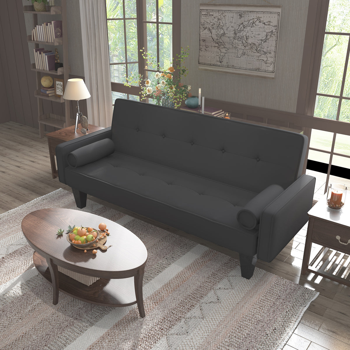 Grey Upholstery Sofa Bed H545