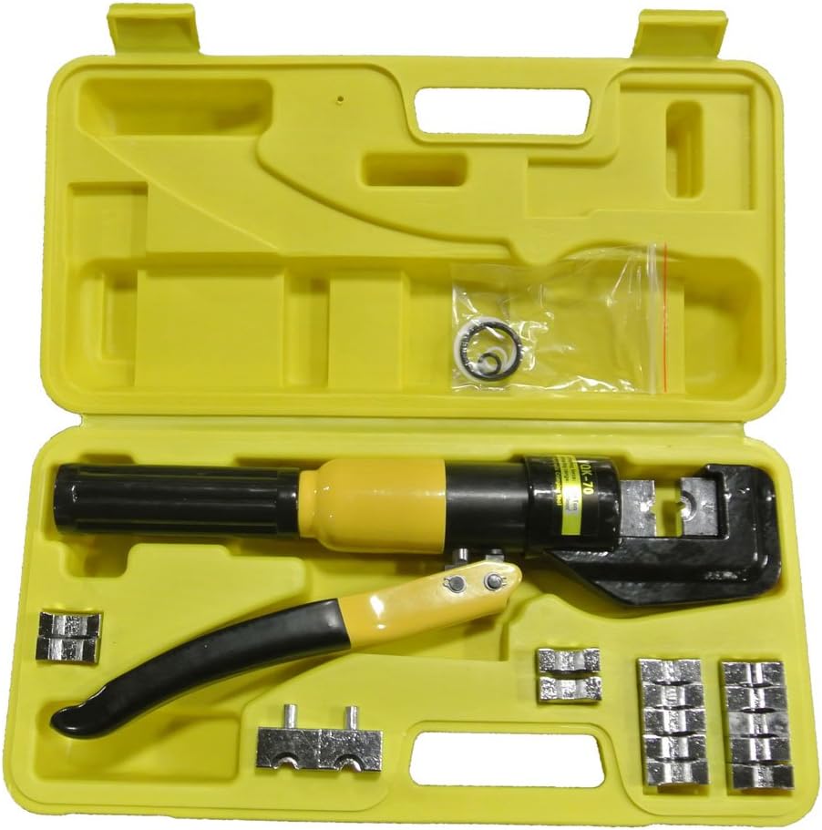 10 Ton Hydraulic Cable Crimper with 9 Dies J65442
