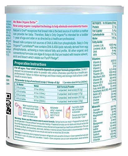 12.7oz 6 Pack Organic Toddler Formula P390