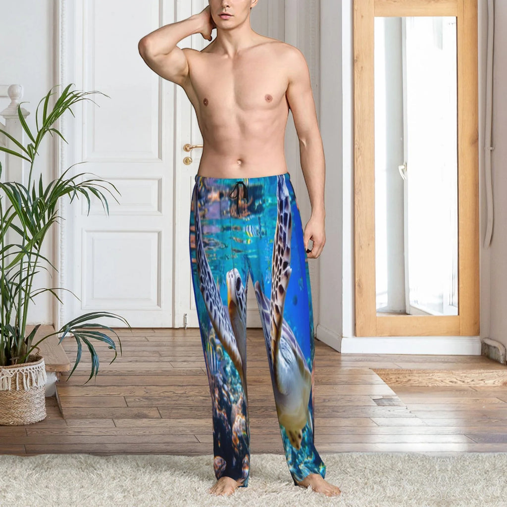 Men'S Pajama Pants Drawstring And Pockets I1590
